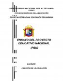 Proyecto educativo nacional