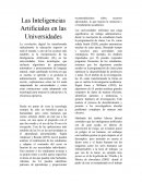 Las Inteligencias Artificiales en las Universidades