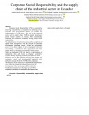RSE y cadena de valor en el sector industrial de Ecuador