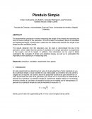 Laboratorio Péndulo Simple