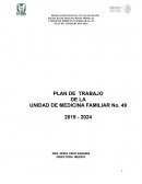 Plan de trabajo de la unidad de medicina familiar