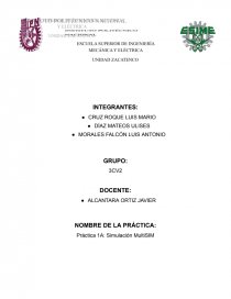 Práctica 1 Simulación en MultiSIM. Página 1