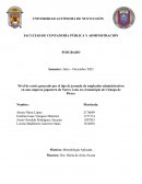 Nivel de estrés generado por el tipo de jornada de empleados administrativos en una empresa juguetera