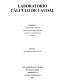 Laboratorio cálculo de caudal