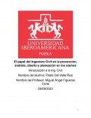 El papel del Ingeniero Civil en la prevención, análisis, diseño y planeación en los sismos