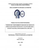 Mantenimiento y reparaciòn de frenos tipo tambor y disco en autos hidraulicos