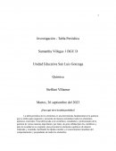 Investigación tabla periódica