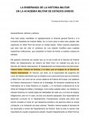 La enseñanza de la historia militar