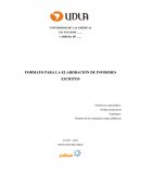 Formato para la elaboración de informes escritos