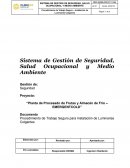 Sistema de gestión de seguridad, salud ocupacional y medio ambiente