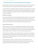 Introducción al Proceso de Gestión del Aprovisionamiento