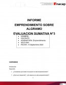 Informe Emprendimiento sobre Algramo