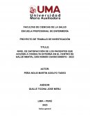 Nivel de satisfacción de los pacientes que acuden a consulta externa en el Centro de Salud Mental San Ramon Chanchamayo - 2023