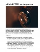 Análisis PESTEL de Nespresso