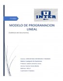Modelo de programacion lineal