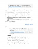 La importancia de la sociedad anónima