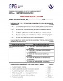 Control de lectura 1 - Finanzas y costos supply chain
