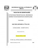 Estrategias preventivas del Síndrome de Burnout en estudiantes de odontología