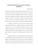 Narrativa identitaria de las personas en condición de analfabetismo