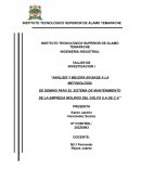 Analisis en base a la metodologia de Deming para una empresa