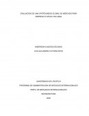 Evaluacion de una oportunidad global de mercado para empresa Flor del Rio Anas