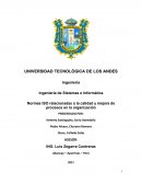Normas ISO relacionadas a la calidad y mejora de procesos en la organización