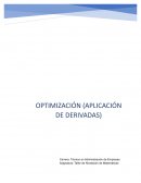 Optimización (aplicación de derivadas)