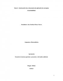 Construcción de un documento de aplicación de conceptos de probabilidad. Página 1