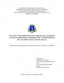 Nivel de Conocimiento del Personal de Cadetes de la Escuela de Aviación Militar con Referencia al Proceso de Integración delas Comunas en el Estado Aragua