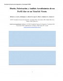 Fabricación y análisis aerodinámico de un Perfil Alar en un Túnel de Viento