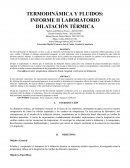 Informe laboratorio Dilatación térmica