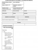 Planificación didáctica de español. Actividades recurrentes