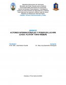 Actores internacionales y poder en las RRII (Caso: Platón y Max Weber)