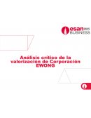 Análisis crítico de la valorización de Corporación EWONG