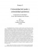 Colonialidad del poder y colonialidad epistémica