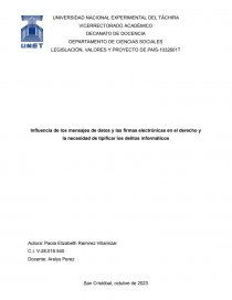 Necesidad de regular los delitos informáticos. Página 1