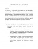 Análisis de la película “De Panzazo”