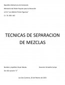 Técnicas de separación de mezclas