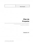 Gestion de la integracion. Plan de Proyecto
