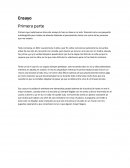 Ensayo sobre una pequeña parte de mi vida