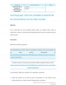 Lectura grupal: Cómo ha cambiado la relación de los consumidores con las redes sociales