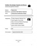 Practica #2 Condiciones Físicas en un ambiente laboral