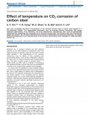 Effect of temperature on CO2 corrosion of carbon steel