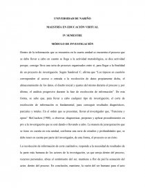 Módulo de investigación. Página 1
