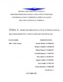 Derecho procesal civil internacional, el reconocimiento y ejecución de sentencia