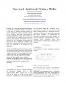 Práctica 4: Análisis de Nodos y Mallas