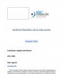 Analisis Filosofico de la eduacion UCES