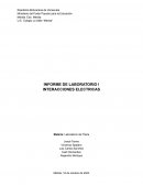 Informe de laboratorio I Interacciones electricas