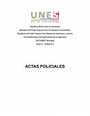 Actas policiales. Como se redacta un documento policial