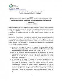 Eje de formación Proyecto: Praxis transformadora. Página 1